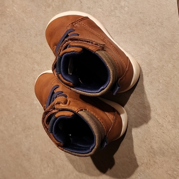 WONDER NATION Kids Brown Hi-Top Boots Size 5 - Picture 4 of 7